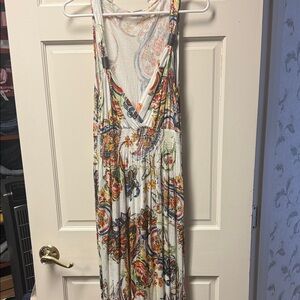 Elegant Multicolor Floral Maxi Dress